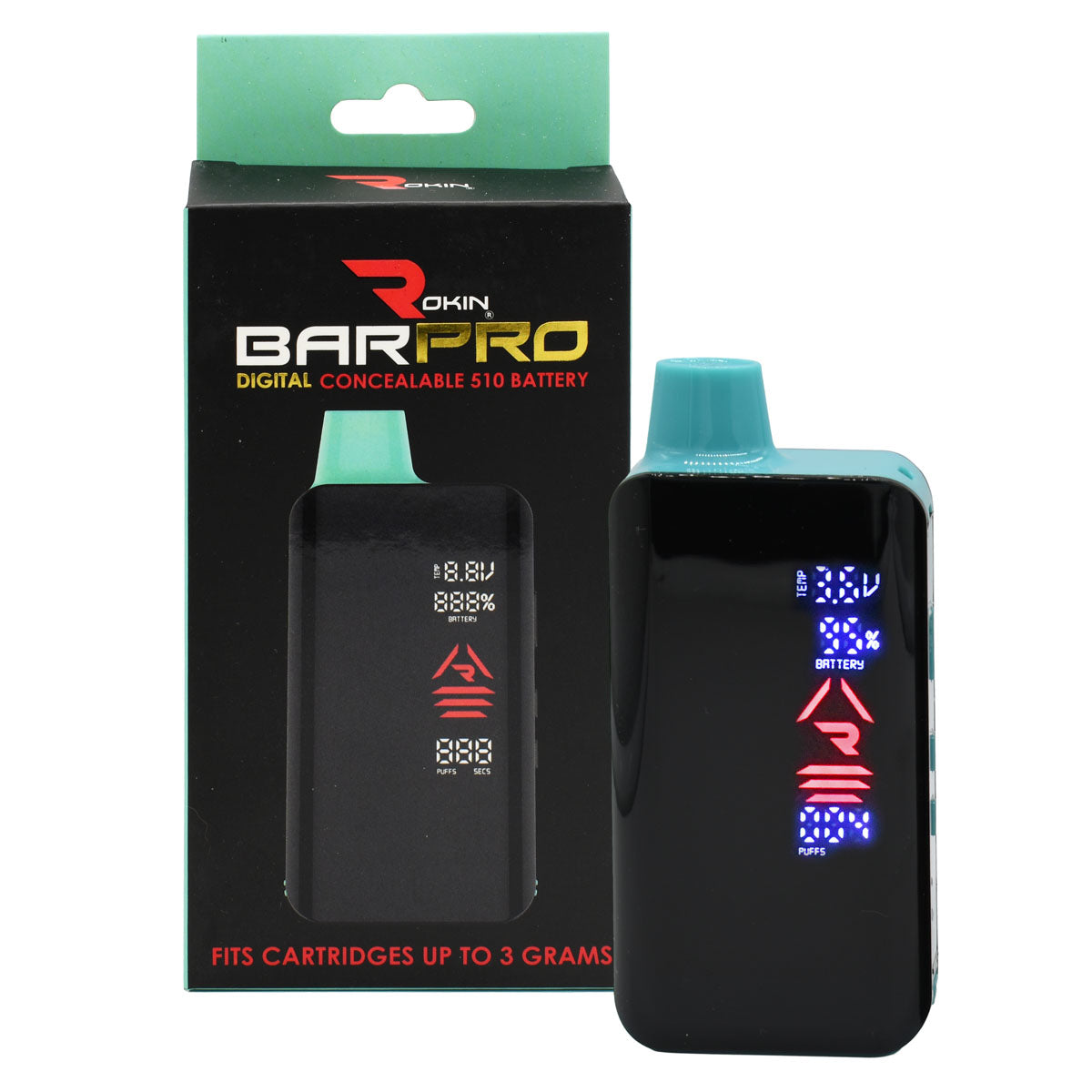 Blue Rokin BAR PRO Digital Vape Packaging