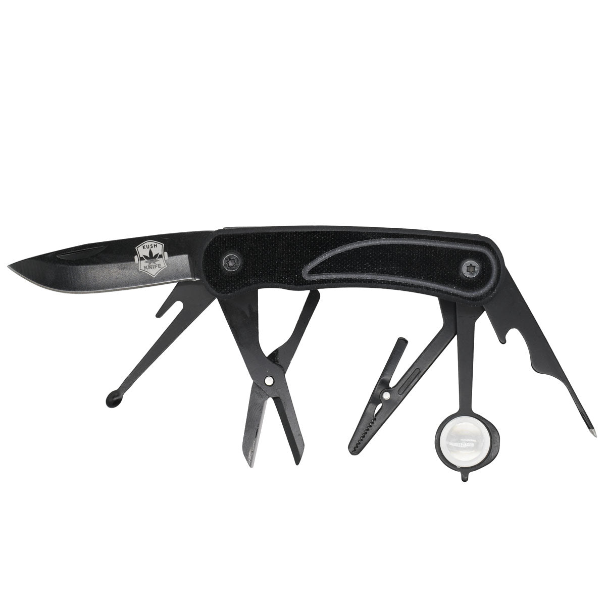 Kush Knife open with 6 tools